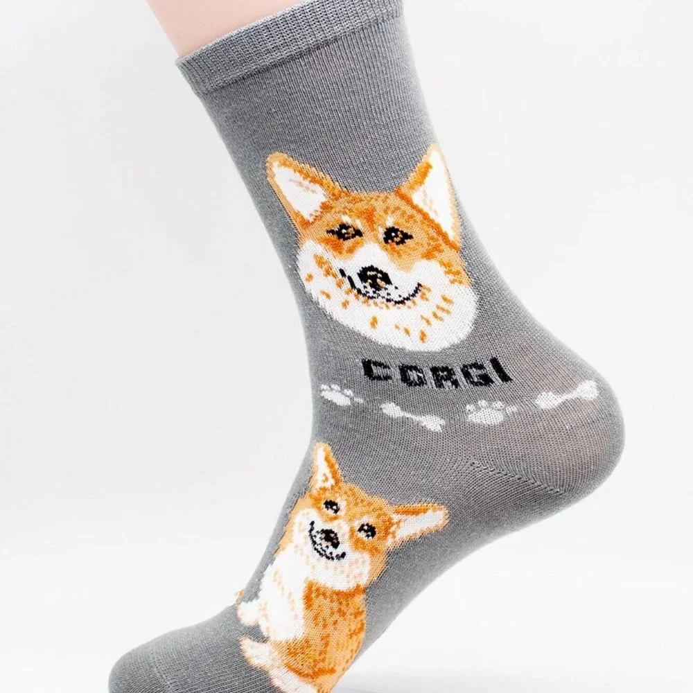 Corgi Pembroke Welsh Dog Doge Coin Crypto Foozys Puppy Loyal Cute Socks 2 Pairs